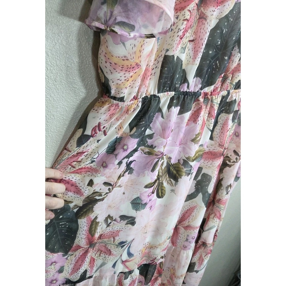 Estelle Leonie Lily Dress‎ 3X 22W Floral Wrap Midi NWT Plus Size $129 - Picture 2 of 7
